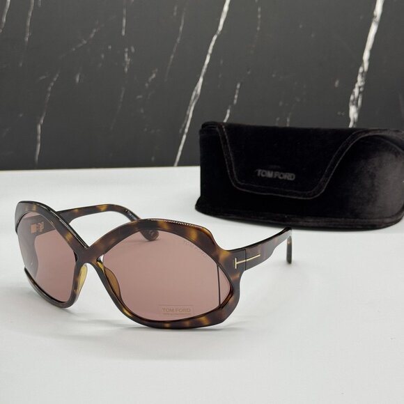 NEW TOM FORD CHEYENNE TF903 52E HAVANA WOMEN SUNGLASSES TOM FORD FT0903 52E main image 10
